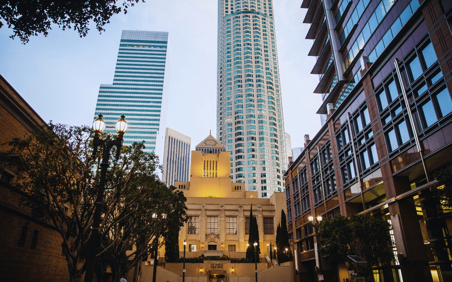 The Los Angeles library tower